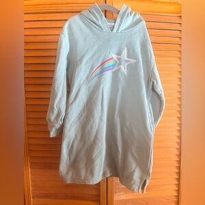 GAP Kids Casual Hoodie Dress - Light green with Star and Rainbow